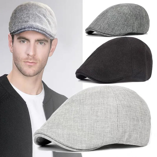 New Men Berets Spring Autumn Winter British Style  Beret Hat Retro England Hats Male Hats Peaked Painter Caps for Dad