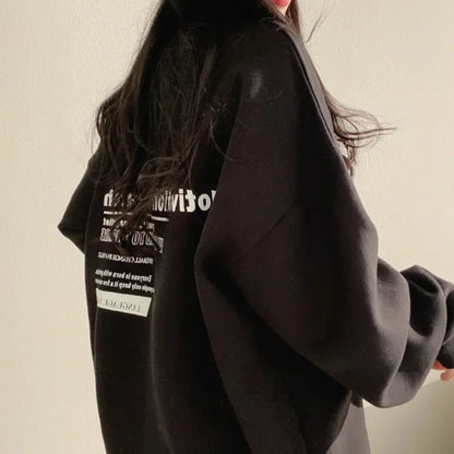 New Oversized Hoodie Women Sweatshirts Long Sleeve Hoodies Casual Letter Print Loose Pullovers Harajuku Sweatshirt Female Ins
