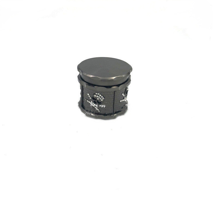 Zinc Alloy Smoke Grinder With Drill Grid Four-Layer Smoke Grinder